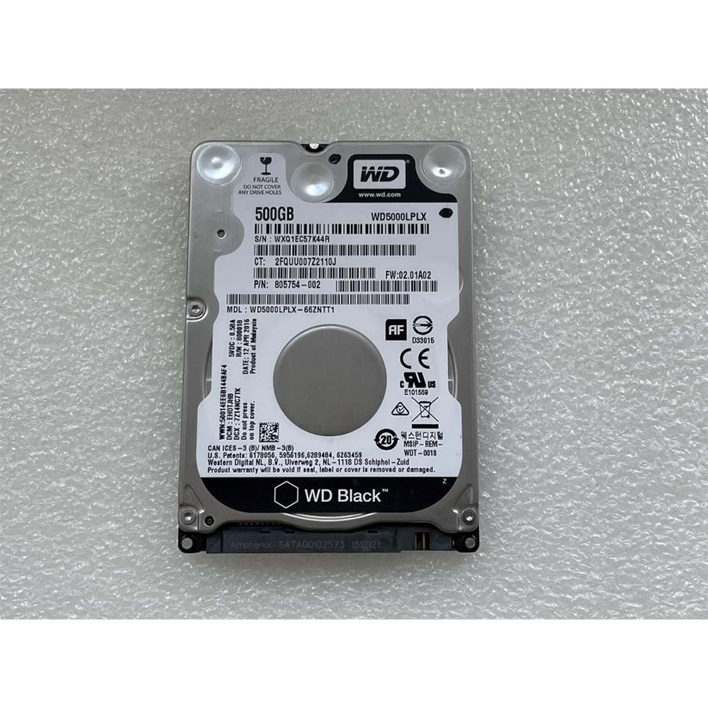 WD WESTERN DİGİTAL BLACK 500 GB WD5000LPLX-08 7200 RPM DİSK