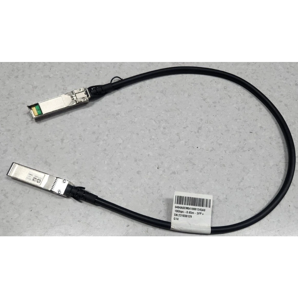 HP HPE FlexNetwork X240 JD095C 10G SFP+ to SFP+ 0.65m Direct Attach Copper Cable