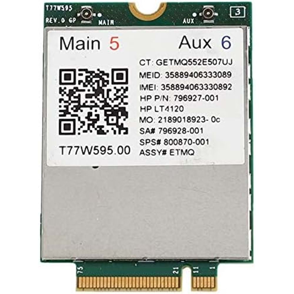 HP LT4120 T77W595.00 4G LTE WWAN Mobil Kart (SIM Kart Destekli)