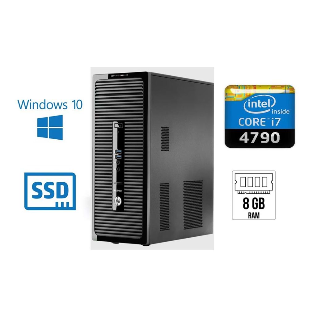 Hp Prodesk 400 G2 Mt Intel İ7-4790 Ddr3 8 Gb Ram 256 Ssd Masaüstü Bilgisayar - İkinci El