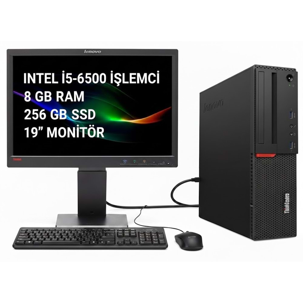 Lenovo M700 SFF i5-6500 8 RAM 256 SSD + 19” Lenovo Monitör Masaüstü Set Yenilenmiş
