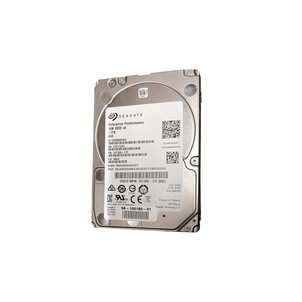 Seagate ST1200MM0088 1.2TB 10K RPM SAS 12Gb/s 2.5” Server Harddisk (Enterprise HDD)