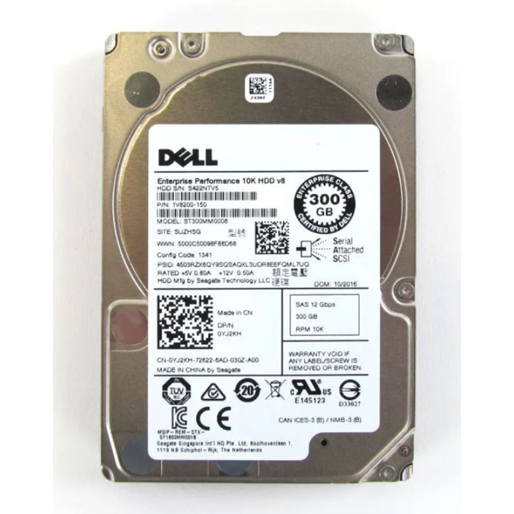 Dell ST300MM0008 300GB 10K RPM SAS 12Gb/s 2.5 Enterprise HDD