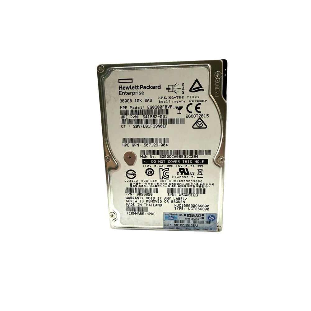 HPE EG0300FBVFL 300GB 10K RPM SAS 6Gb/s 2.5” Enterprise Server Hard Disk