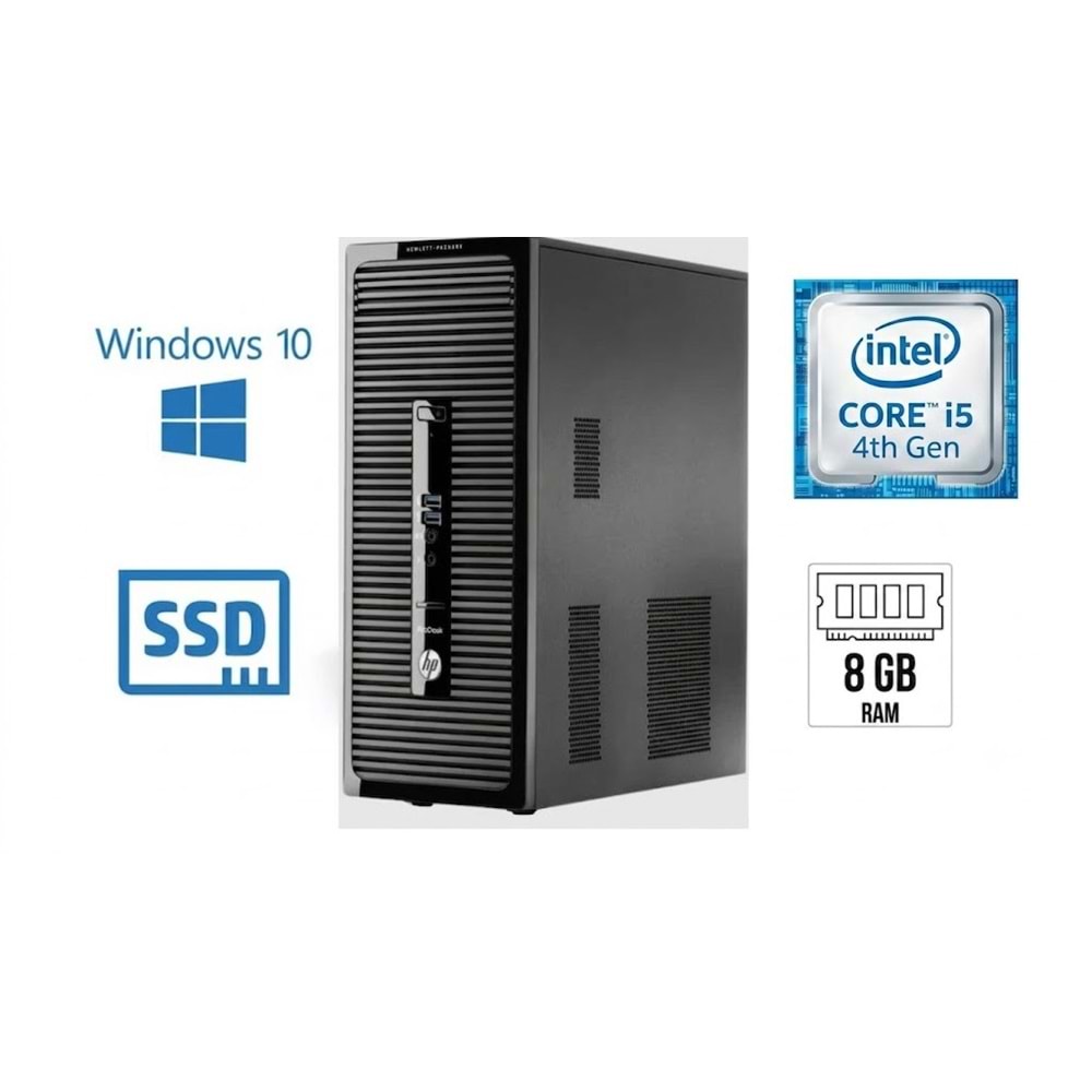 HP Prodesk 400 G2 MT Intel i7-4.Nesil 8 Ram 256 SSD Masaüstü Bilgisayar - İkinci EL