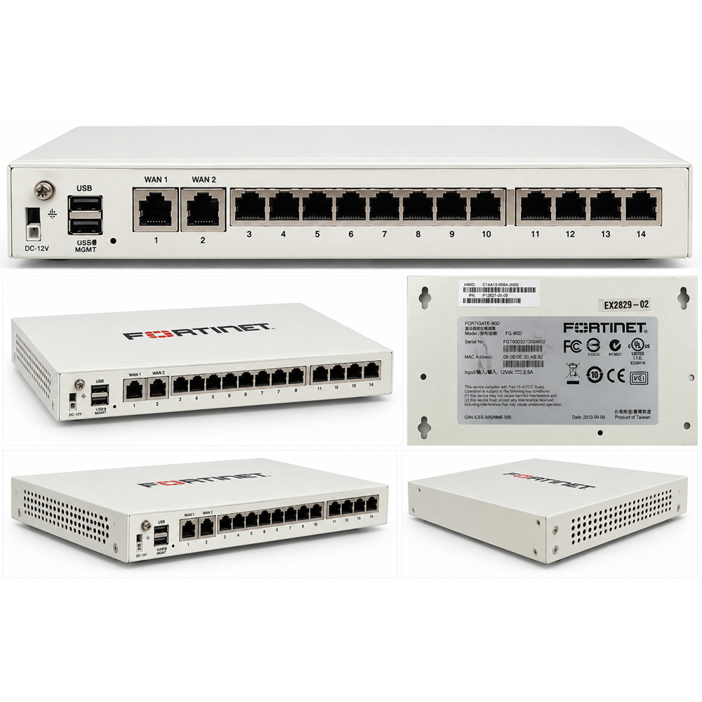 Fortinet FortiGate 90D (FG-90D) Kurumsal Firewall / Güvenlik Cihazı İkinci EL