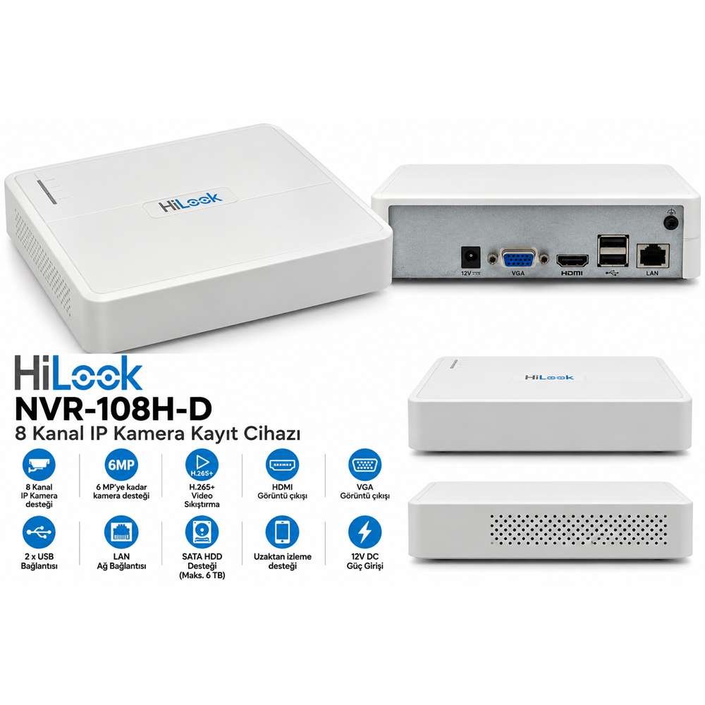 NVR-108H-D 8 Kanal IP Kamera Kayıt Cihazı - İkinci EL
