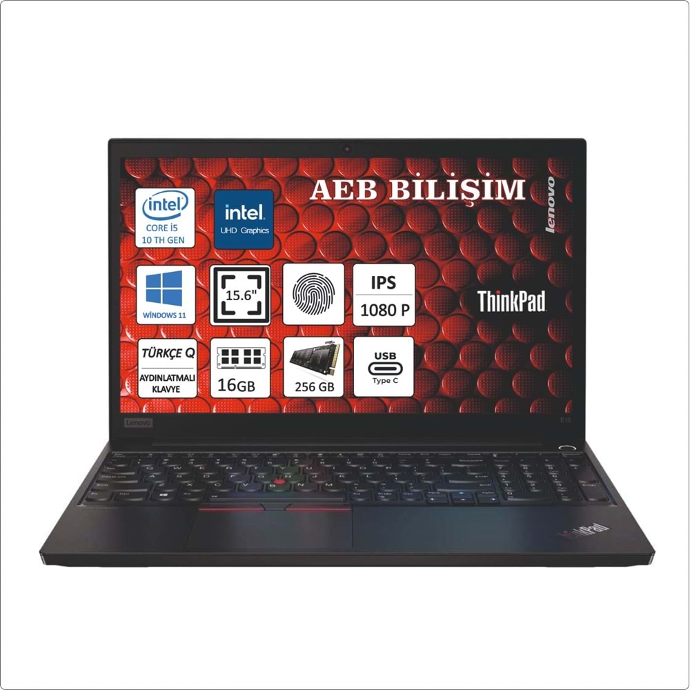 LENOVO Thinkpad L15 Gen1 İ5-10210U 16 GB Ram 256 GB SSD Freedos 15.6" Notebook