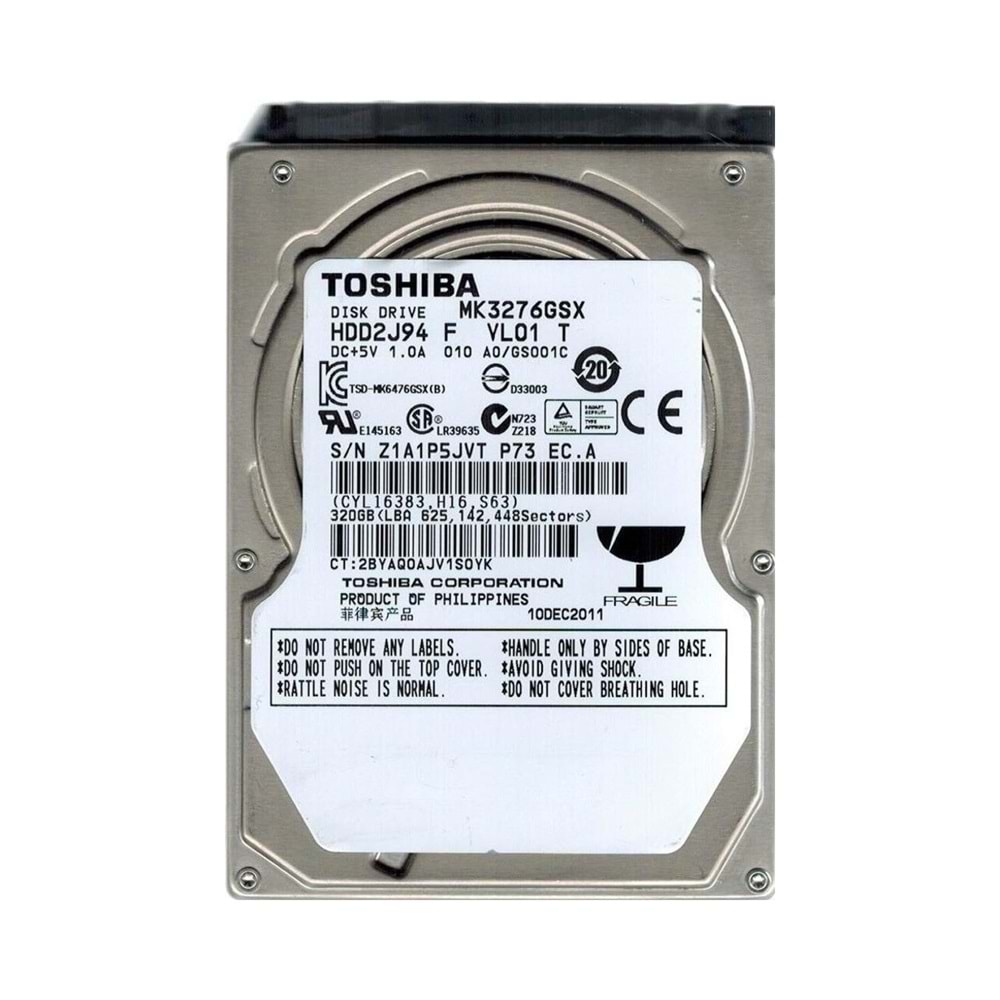 Toshıba 2,5" Sata 320Gb 5400Rpm Hdd