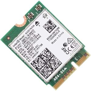Intel AX201NGW M.2 Wi-Fi 6 Kartı + Bluetooth 5.1 | 2400 Mbps Dual Band