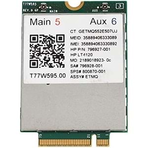 HP LT4120 T77W595.00 4G LTE WWAN Mobil Kart (SIM Kart Destekli)
