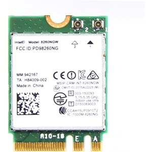 Intel 8260NGW WiFi Kartı | 802.11ac Dual Band + Bluetooth 4.2