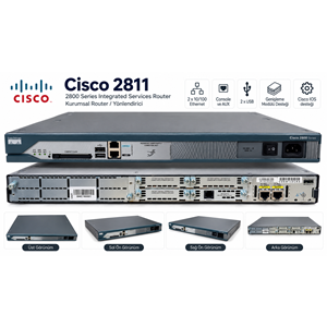 Cisco 2811 ISR 2800 Series Kurumsal Router - İkinci EL