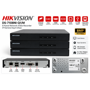 Hikvision DS-7108NI-Q1/M 8 Kanal IP Kamera Kayıt Cihazı - İkinci EL