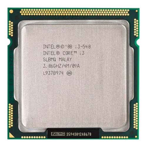 INTEL CORE İ3-540 3,06 GHZ 4 MB CACHE 1156 PİN İŞLEMCİ