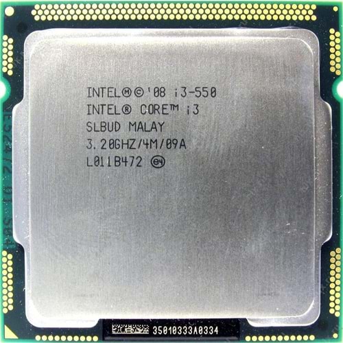 INTEL CORE İ3 550 3,2 GHZ 4 MB CACHE 1156 PİN İŞLEMCİ