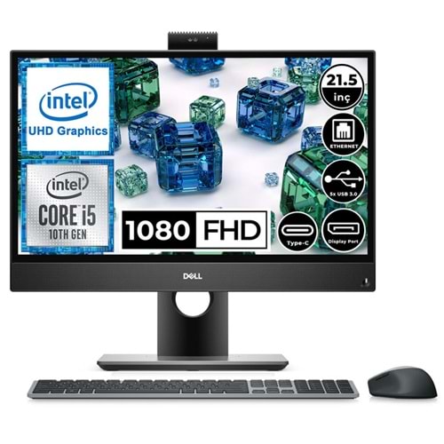 Dell Optiplex 3280 AIO Intel i5-10500T 8 Ram 250 SSD 21.5
