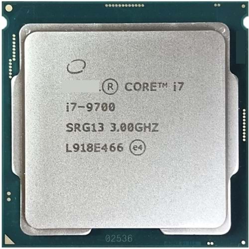Intel Core i7-9700 4.7 GHz LGA1151 12 MB Cache Tray İşlemci