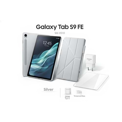 Samsung Galaxy Tab S9 FE SM-X510 128 GB 6 GB RAM 10.9” Tablet Silver (Kutulu Teşhir)