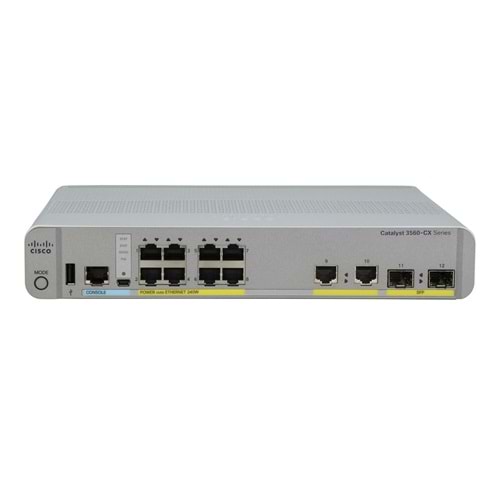 Cisco Catalyst 3560-CX 8 Port Gigabit PoE+ Yönetilebilir Switch Testleri Yapılmış 1 Yıl Garantili