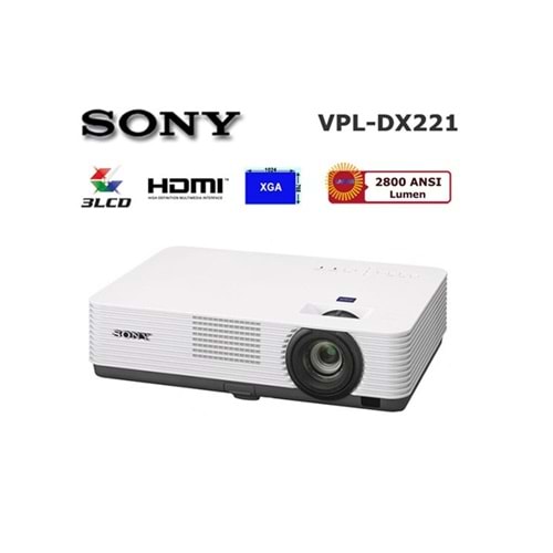 Sony VPL-DX221 2800 ANSI Lümen HDMI XGA 3LCD Projeksiyon Cihazı - İkinci EL