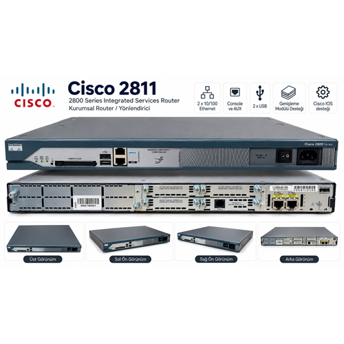 Cisco 2811 ISR 2800 Series Kurumsal Router - İkinci EL