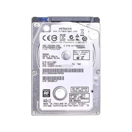 Hitachi 500 GB 2.5" 5400RPM Hard Disk (HGSTZ5K500)