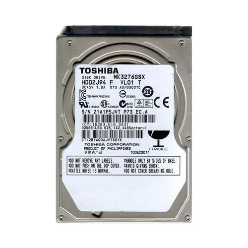 Toshıba 2,5" Sata 320Gb 5400Rpm Hdd