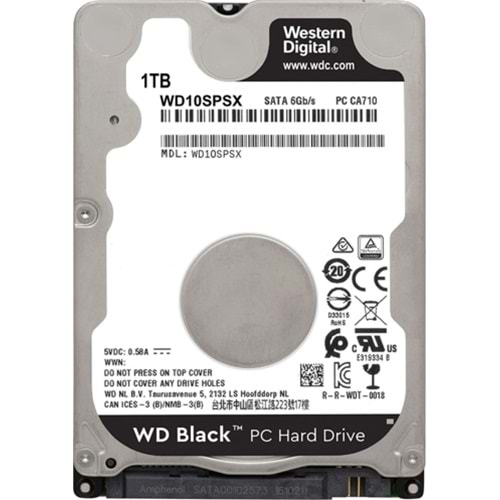Wd Black 2.5 1tb 64MB 7200RPM WD10SPSX