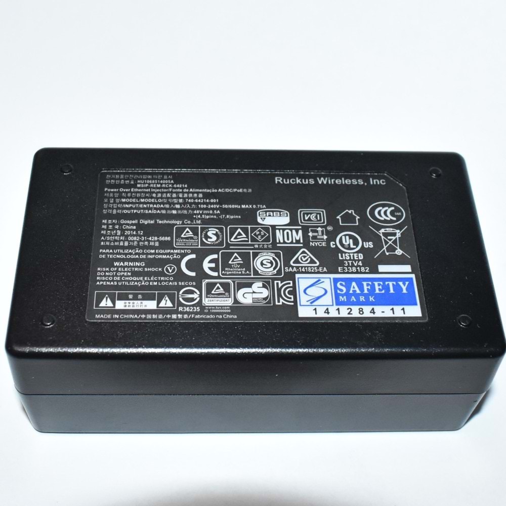 RUCKUS WİRELESS POE ADAPTER HU1068514005A 740-64214-001 48V - 10/100/1000 MBPS