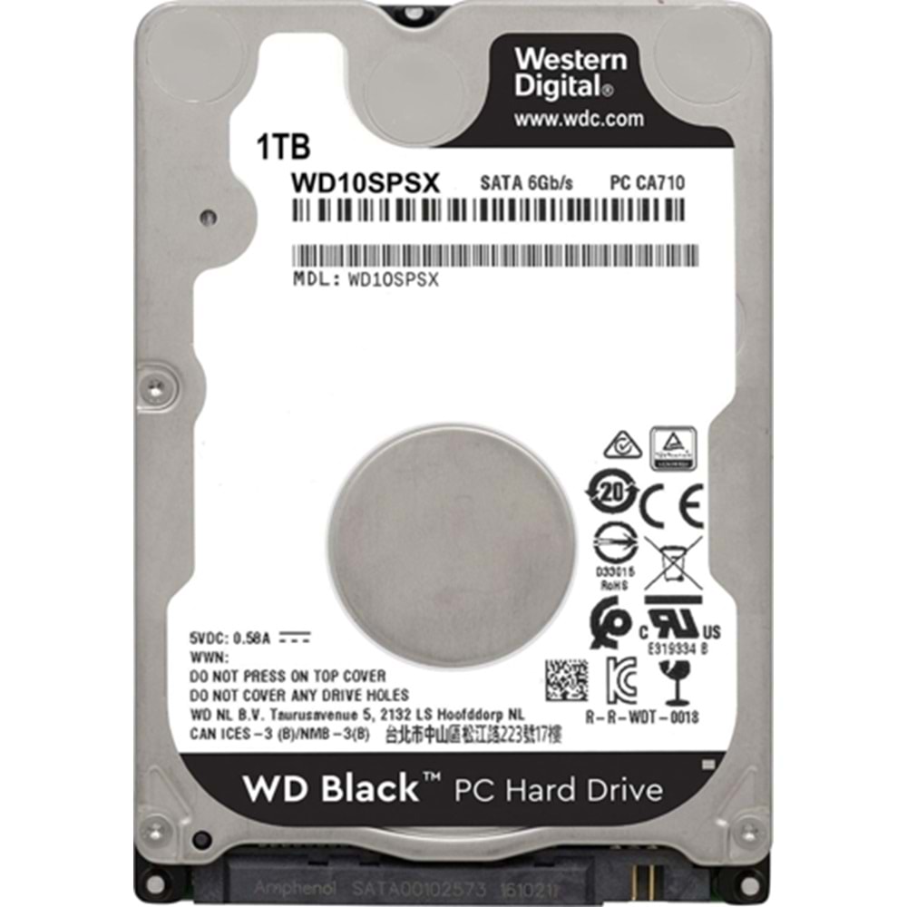 WD BLACK 2.5 1TB 64MB 7200RPM WD10SPSX