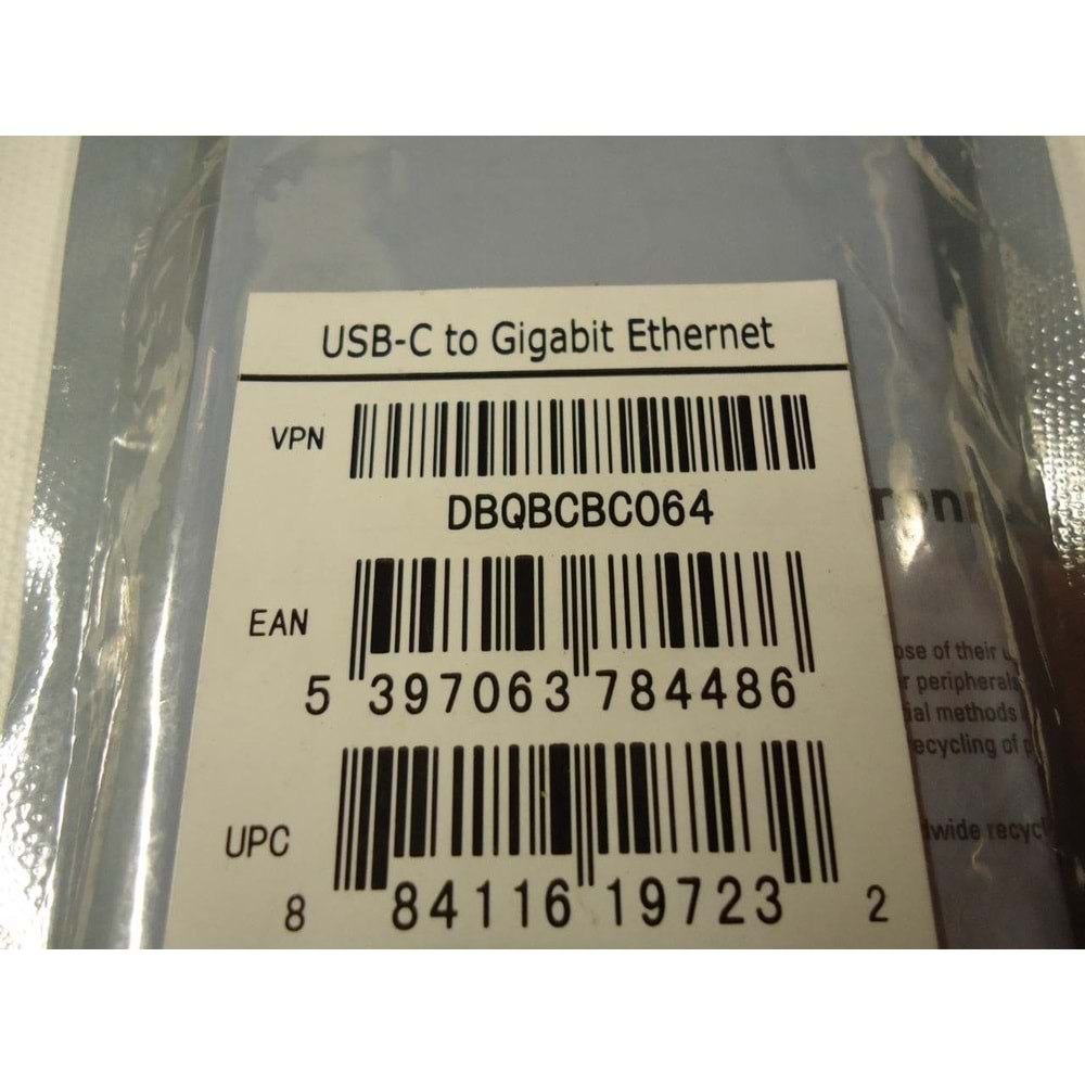DELL ADAPTER USB-C TO GİGABİT ETHERNET / PXE / DONGLE DBQBCBC064 096NP5