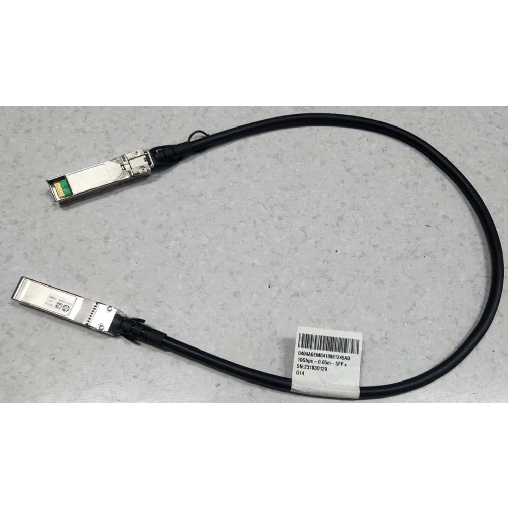 HP HPE FlexNetwork X240 JD095C 10G SFP+ to SFP+ 0.65m Direct Attach Copper Cable