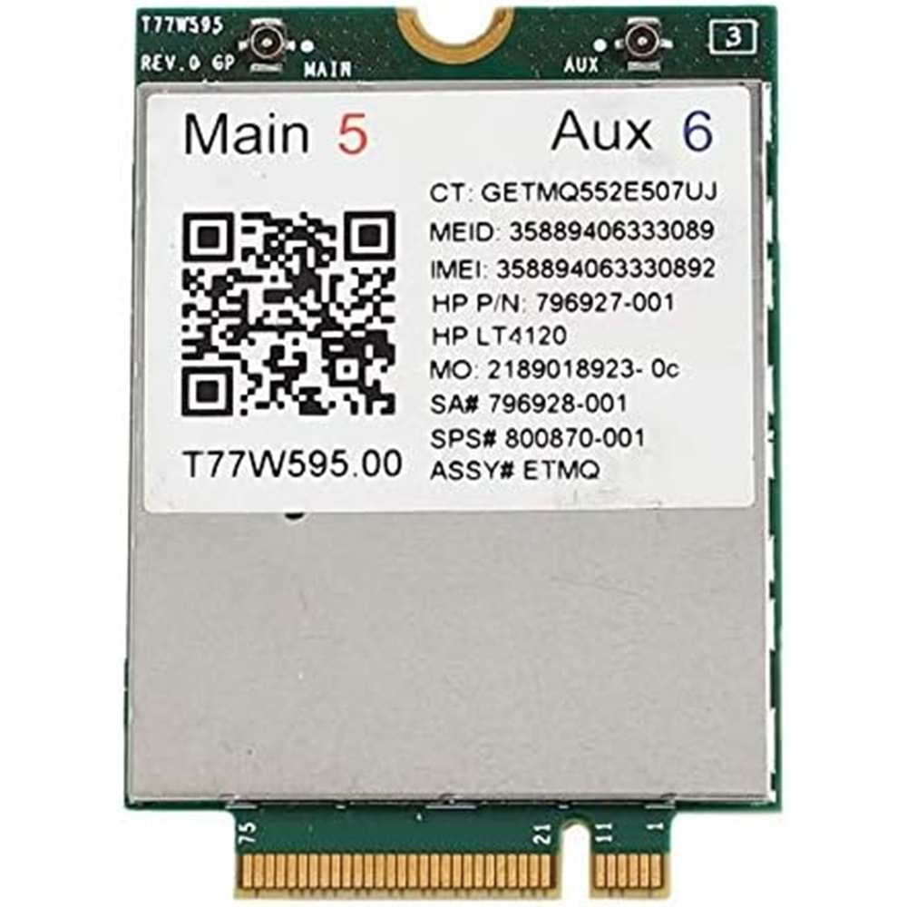 HP LT4120 T77W595.00 4G LTE WWAN Mobil Kart (SIM Kart Destekli)