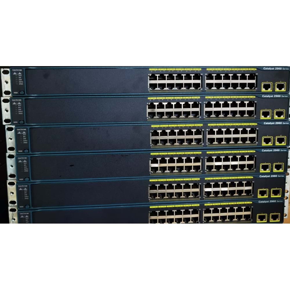 Cisco Catalyst WS-C2960-24TT-L Catalyst 2960 Switch Testleri Yapılmış 1 Yıl Garantili İkinci EL