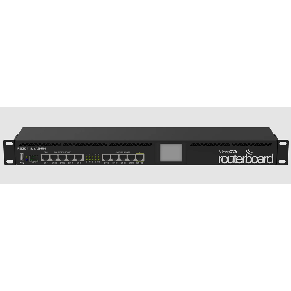 MikroTik RB2011UiAS-RM 1U Rack Router | 10 Port Gigabit + SFP + PoE Out - İkinci EL