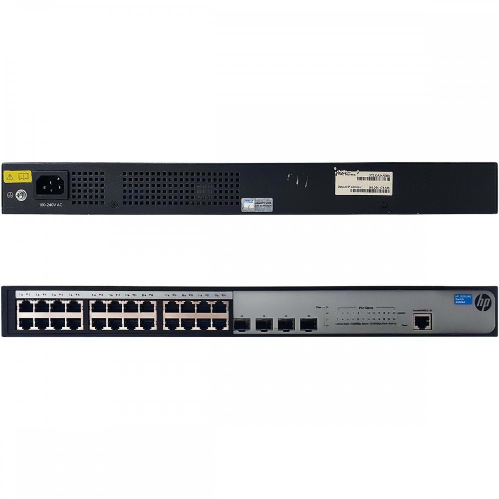 HP 1920-24G JG924A 24 Port Gigabit Yönetilebilir Switch 4 SFP - İkinci EL