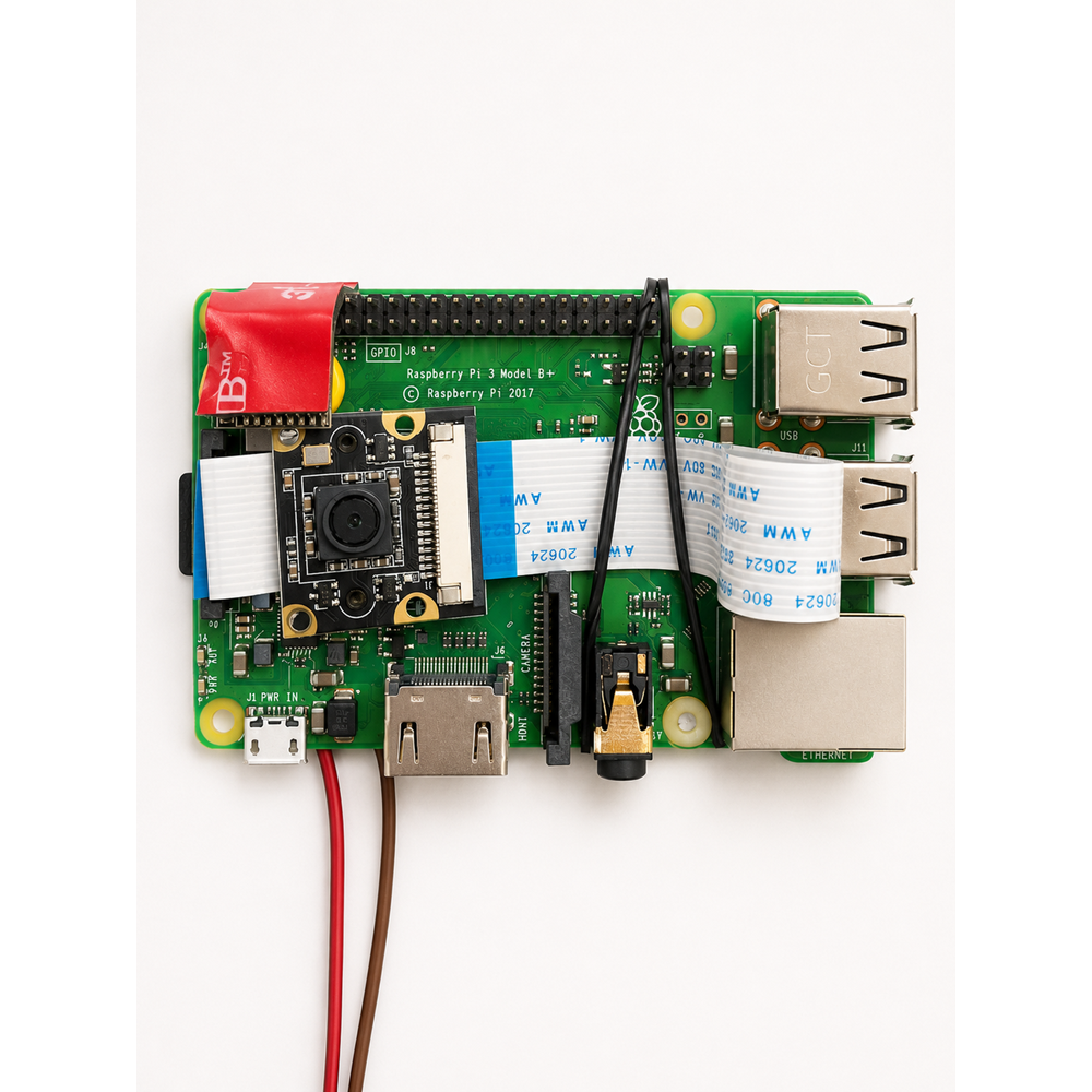Raspberry Pi 3 Model B +16 GB Hafıza Kartı + Kamera Modülü Geliştirme Kartı